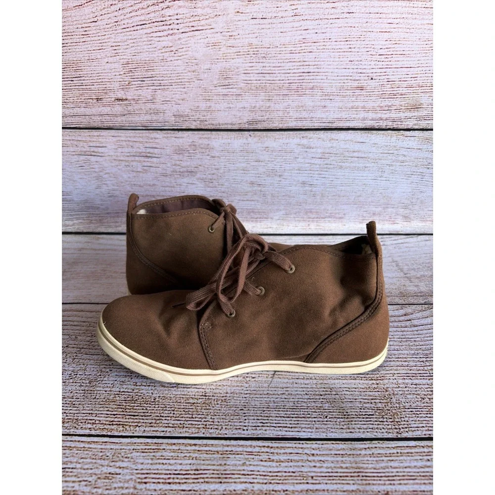 Ugg Australia Mens Brown Canvas Ankle Boots Size 11 Used Chukka Shoes